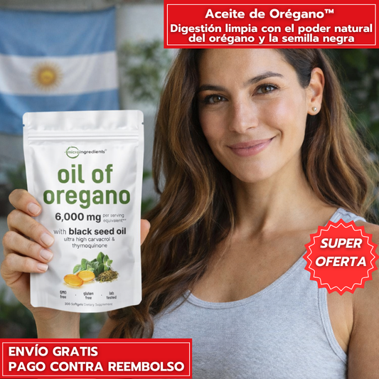 Aceite de Orégano - Digestión limpia con el poder natural del orégano y la semilla negra