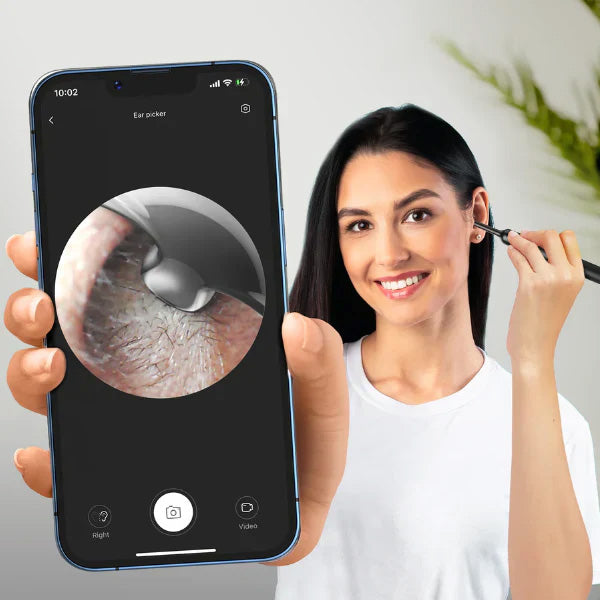 Limpiador de Oídos con Cámara HD y Protección de Tímpano | Seguro y Efectivo
