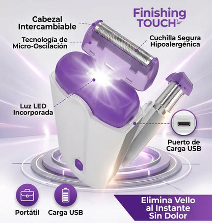 Depiladora finish Touch | 2 Cabezales Incluídos